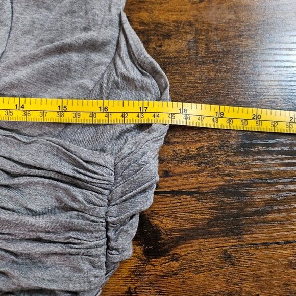 Burberry Dress XL 12 14 Jersey Tank Gray Ruched - Picture 7 of 10